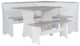 Linon Coastal 3-Piece Graywash/White Corner Nook Set-0