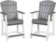 Signature Design by Ashley® Transville 2-Piece Gray/White Polyethylene Outdoor Bar Stool-4
