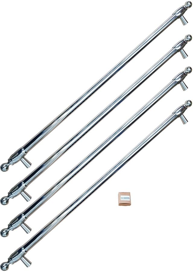 Ensemble de poignées pour réfrigérateur Bertazzoni série Heritage de 36 po - Acier inoxydable-0