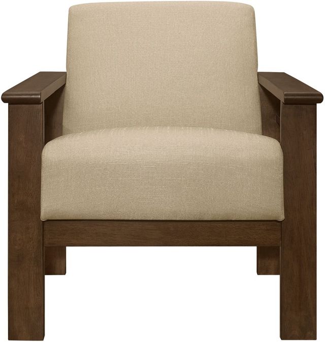 Mazin Furniture Helena Light Brown Upholstered Storage Accent Chair-1