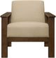 Mazin Furniture Helena Light Brown Upholstered Storage Accent Chair-1