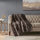 Olliix by Madison Park Zuri 1 Brown Oversized Faux Fur Throw-1