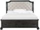 Magnussen Home® Bellamy Beige/Peppercorn Queen Sleigh Upholstered Headboard-2