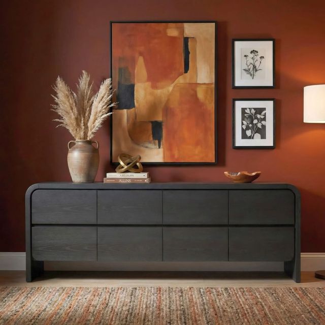 Modus Furniture Elora Jet 78" Entertainment Console-1