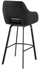 Armen Living Aura Black 30" Swivel Bar Stool-2