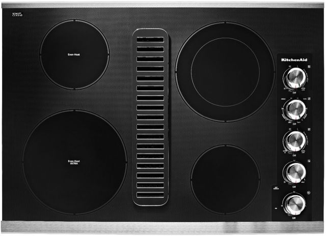 KitchenAid® 30" Stainless Steel Electric Downdraft Cooktop