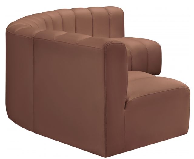 Meridian Furniture Arc 5-Piece Cognac Leather Sectional-2