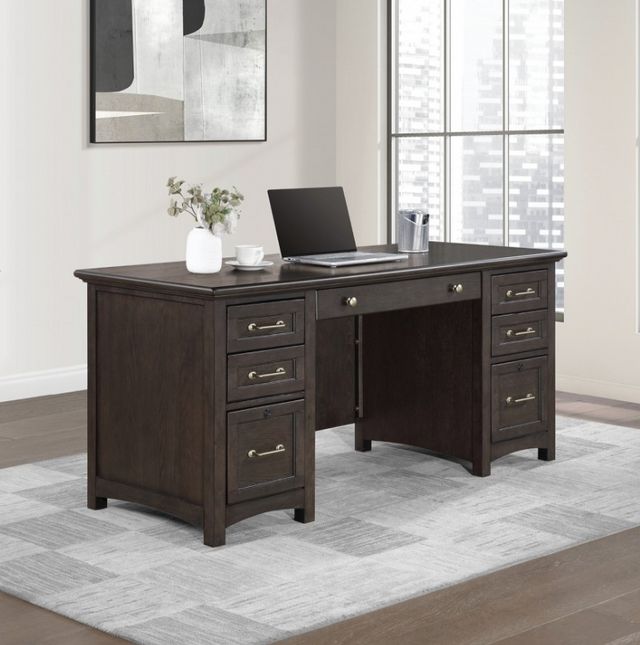 Winners Only® Addison Gray 66" Flat Top Desk-4