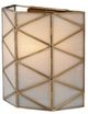 Currey & Company Polyhedron Antique Brass/White Wall Sconce-2