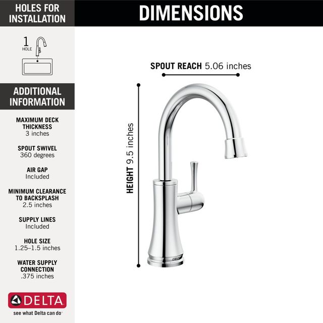 Delta Other Chrome Transitional Beverage Faucet-1