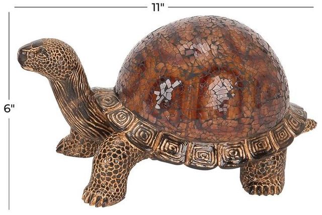 Deco Marche Brown Turtle Decorative Sculpture-3