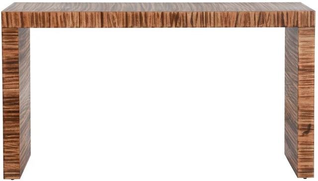 StyleCraft Norman Wyatt Walnut Zebra Wooden Console-1