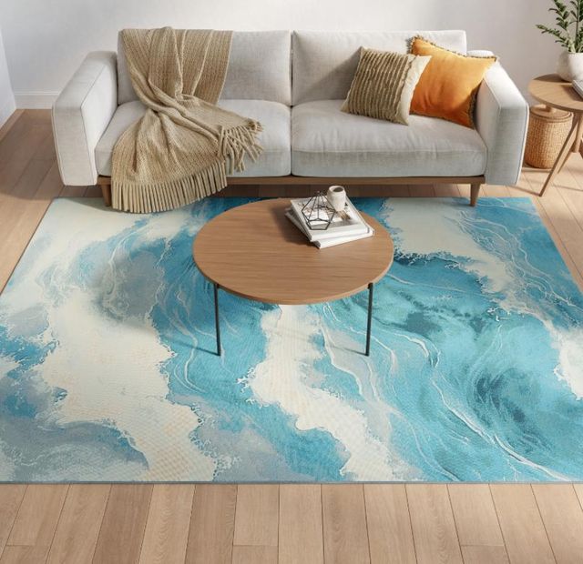 Nourison Home™ Color Splash Blue/Ivory 5'x7' Coastal Area Rug-4
