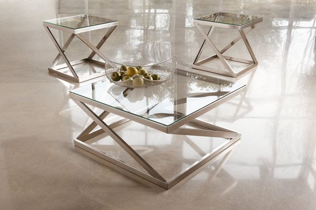Signature Design by Ashley® Coylin 3-Piece Brushed Nickel Living Room Table Set-3