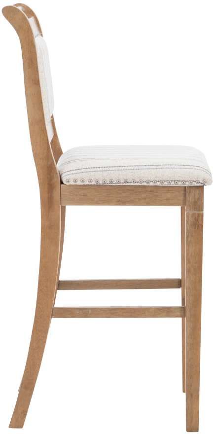 Linon Emmy Gray Striped Bar Stool-4