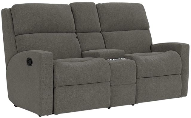 Flexsteel® Catalina Coal Reclining Loveseat with Console-0