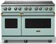 Viking® 5 Series 48" Splash Pro Style Induction Range with Brushed Brass Trim-0