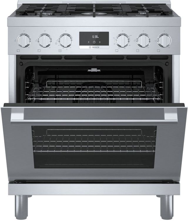 Bosch® 800 Series 30" Stainless Steel Freestanding Gas Range-3