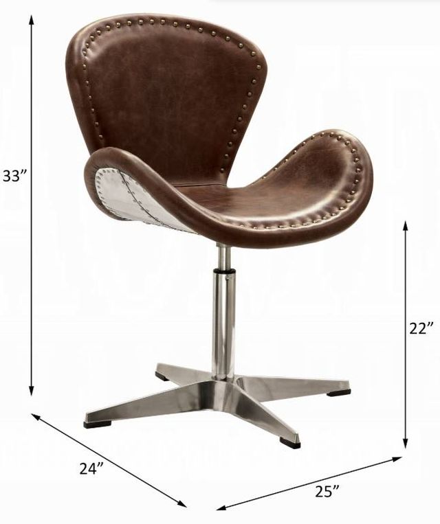 ACME Furniture Brancast Retro Brown Office Chair-2