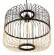 YHD Serren Natural/Matte Black 1-Light Large Pendant Lighting-4
