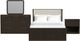 Elements International Sylvie 4-Piece Dark Brown King Bedroom Set-0