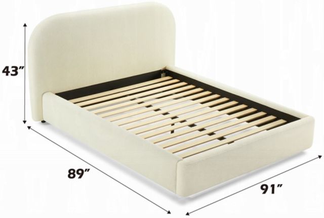 ACME Furniture Arden Beige King Upholstered Panel Bed-2