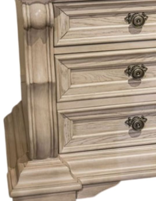 Signature Design by Ashley® Bruchandi Antique White 3-Drawer Nightstand-1