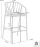 Armen Living Echo Black Bar Stool-2