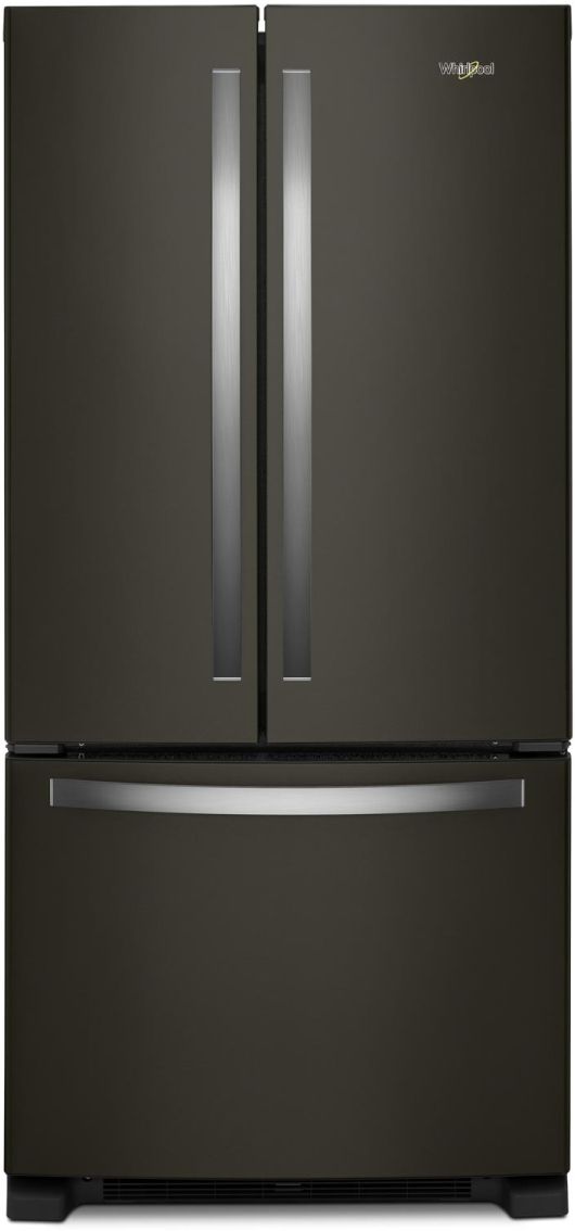 Whirlpool® 22.1 Cu. Ft. Fingerprint Resistant Black Stainless French Door Refrigerator-0