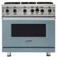 Viking® 5 Series 36" November Sky Pro Style Natural Gas Range-0