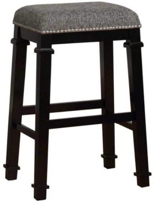 Linon Kennedy Black Bar Stool-0