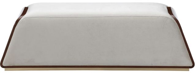 Michael Amini® Houston Mushroom Gray/Walnut Bench-2