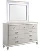 New Classic® Home Furnishings Valentino White Dresser and Mirror-0