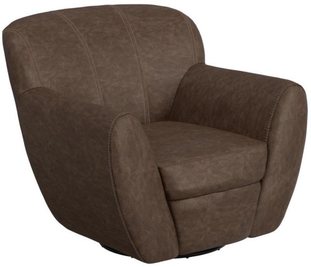 International Furniture Direct Tamesis Deep Brown Swivel Accent Chair-0