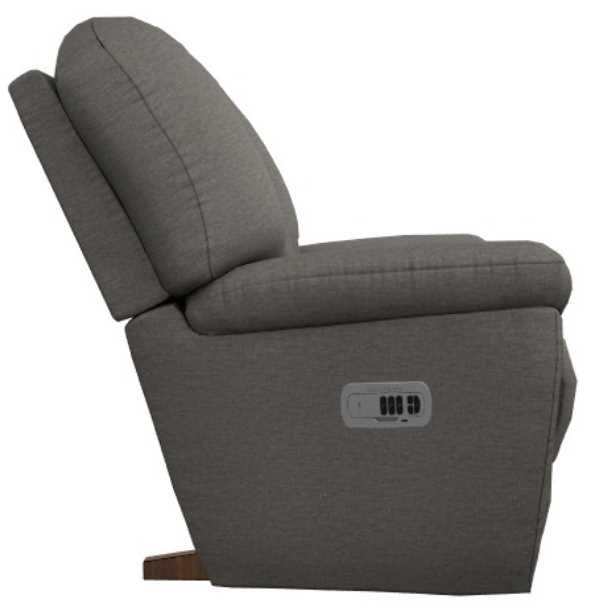 La-Z-Boy® Maverick Charcoal Power Rocking Recliner with Headrest and Lumbar-3