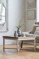 A & B Home Alcott Natural Coffee Table with White Base -3