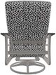 Telescope Casual St. Catherine Agra Classic/Warm Gray Aluminum/Fabric Outdoor MGP Cushion Swivel Rocker with Boardwalk Rustic Arms-3