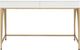 ACME Furniture Lightmane White High Gloss Vanity Desk with Gold Base-1