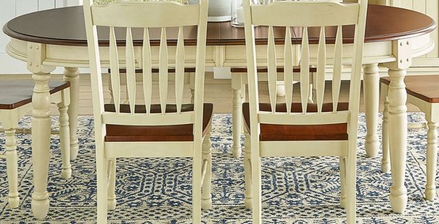 A-America® British Isles Merlot Extendable Leg Dining Table with Buttermilk Base-0