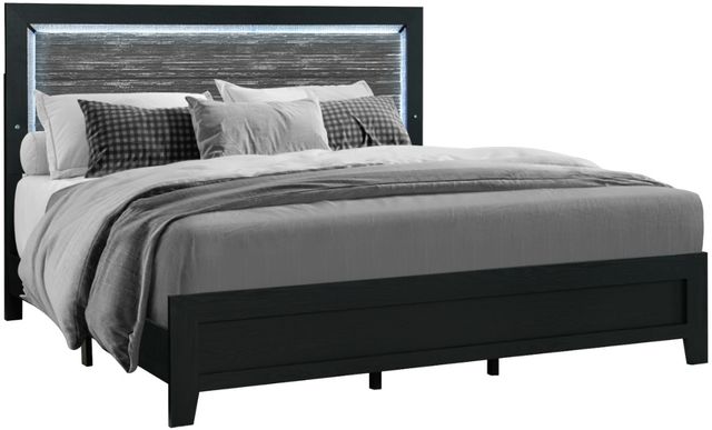 Global Furniture USA Reid 4-Piece Black Queen Panel Bedroom Set-1