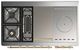 Ilve® Majestic III 48" Graphite Matte Pro Style Dual Fuel Natural Gas Range with Triple Glass Door and Copper Trim-2