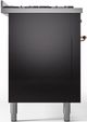 Ilve® Nostalgie II Series 60" Glossy Black Pro Style Dual Fuel Range-3