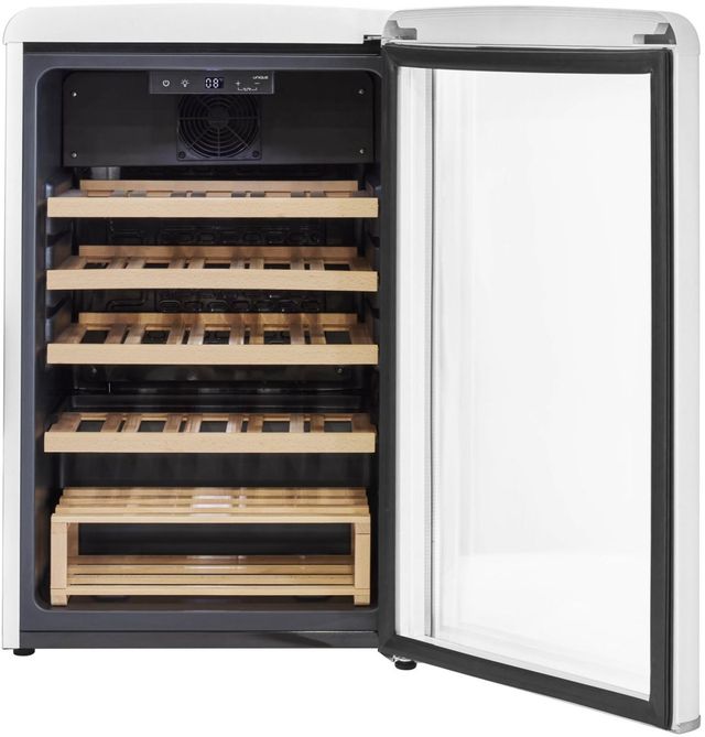 Unique® Appliances Classic Retro 4 Cu. Ft. Marshmallow White Wine Cooler-1