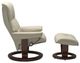 Stressless® by Ekornes® Customizable Mayfair Medium Manual Recliner and Ottoman with Classic Base-1