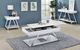 Furniture of America® Titus White End Table with Chrome Accent -1