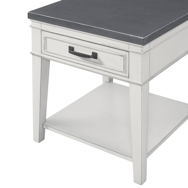 Martin Svensson Del Mar Gray End Table with White Base-2
