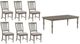 Elements International Sunnyvale 7-Piece Gray Dining Set-0