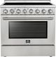 FORNO® Paolo Alta Qualita 36" Stainless Steel Pro Style Electric Range -0
