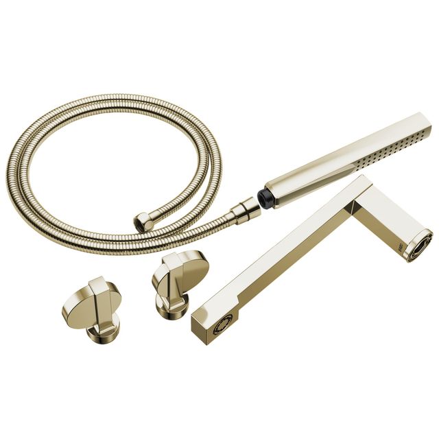 Brizo Frank Lloyd Wright® Brilliance® Polished Nickel 2-Handle Tub Filler Trim Kit with Lunar Handles-0