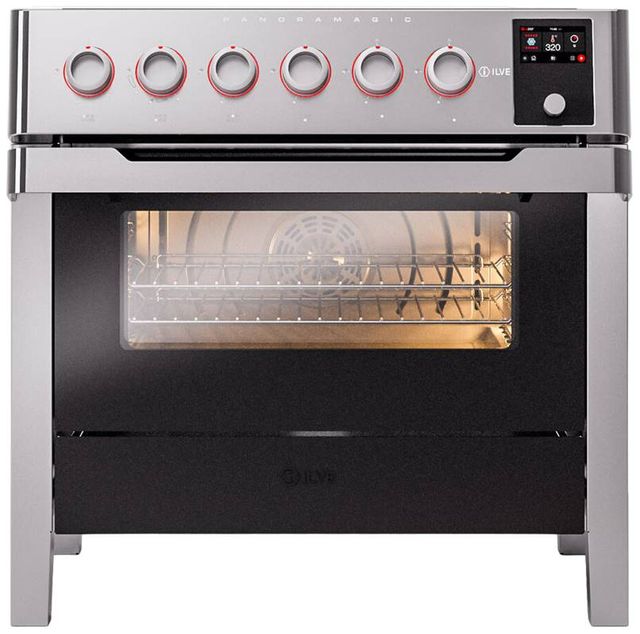 Ilve® Panoramagic 36" Stainless Steel Pro Style Induction Range-1